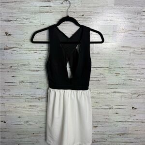 Sparkle & Fade Black and White Mini Dress urban outfitters size small